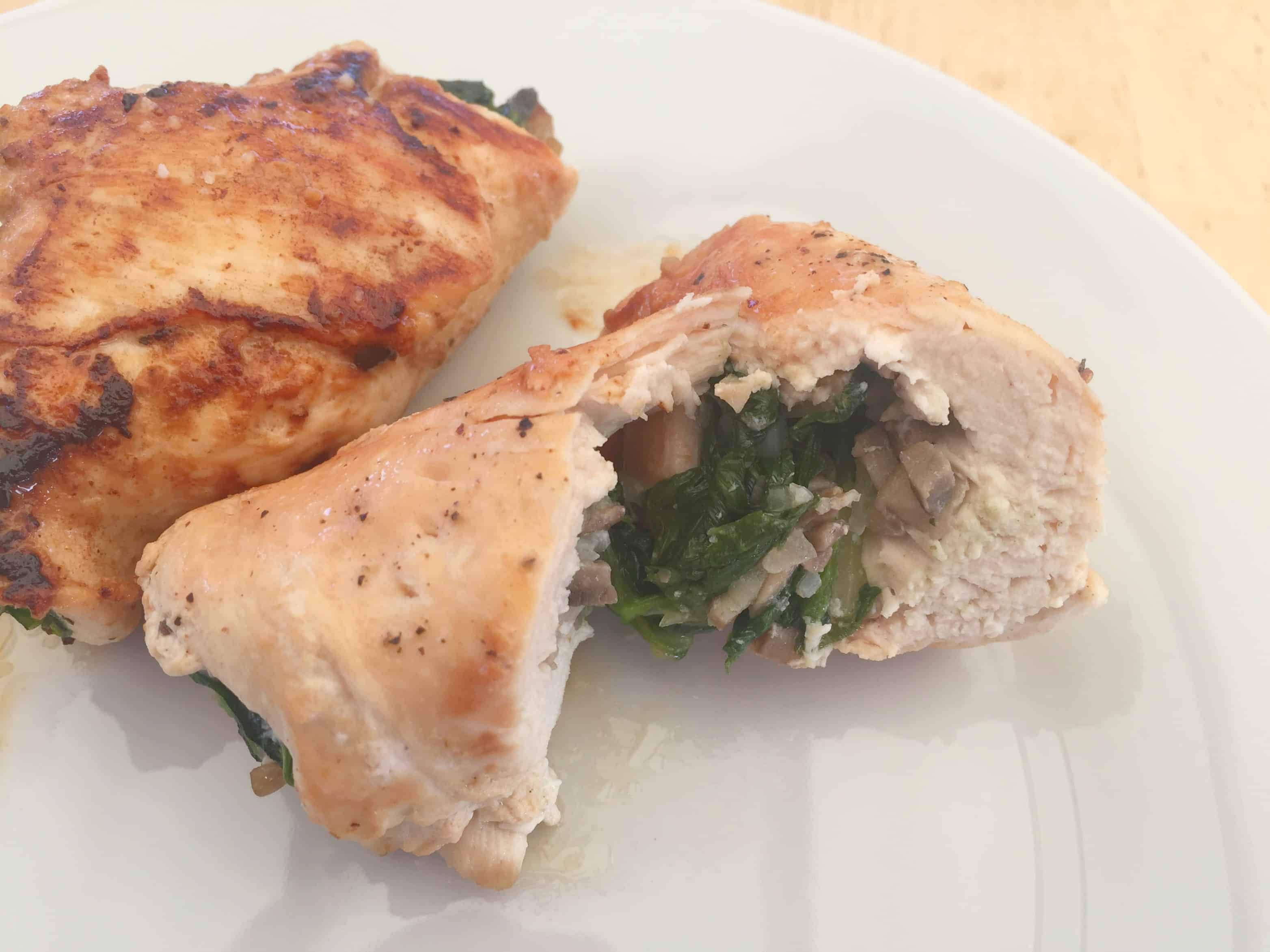 Fyldte kyllingebrystfilet