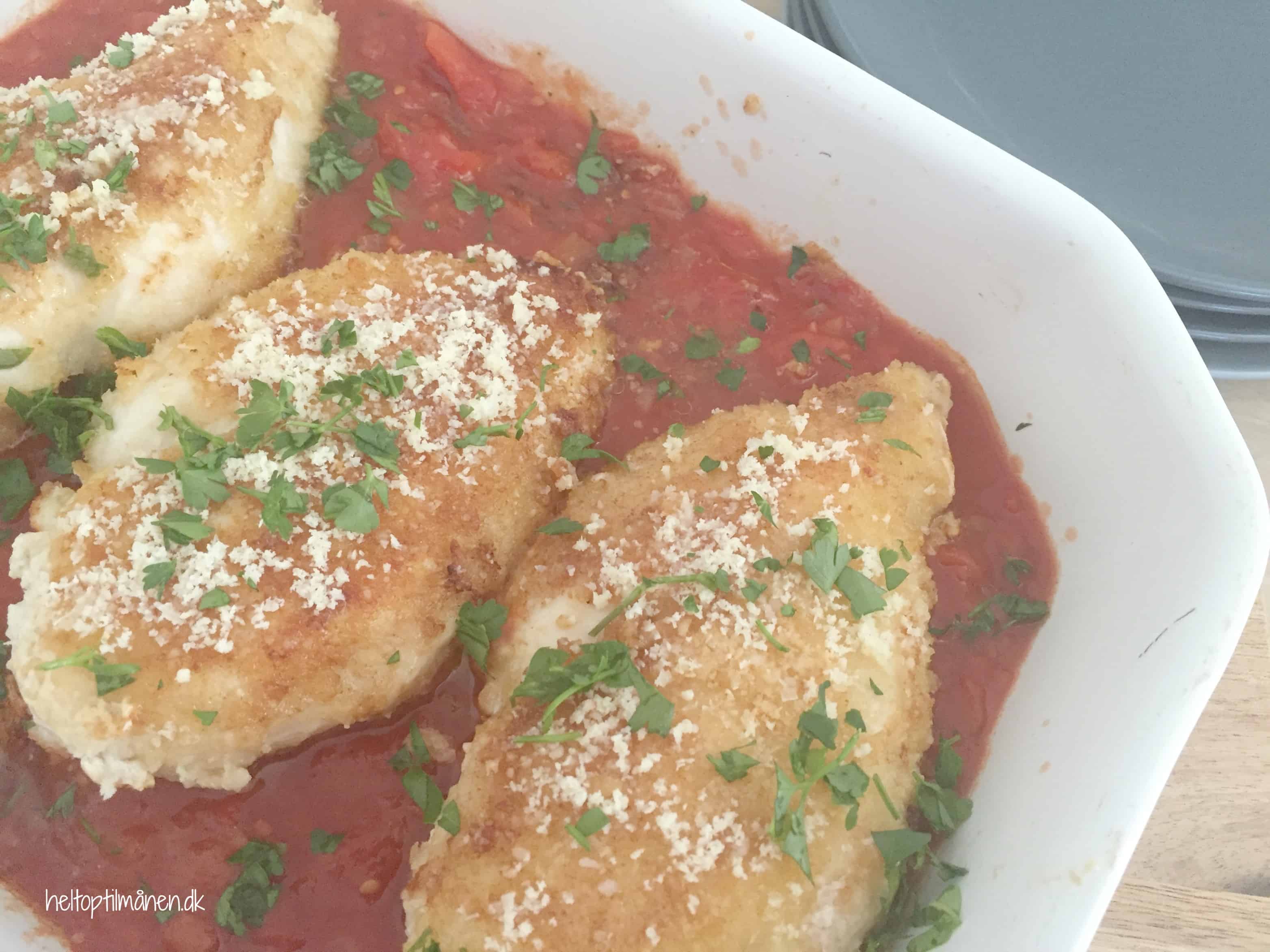 Parmesan-paneret kyllingebryst