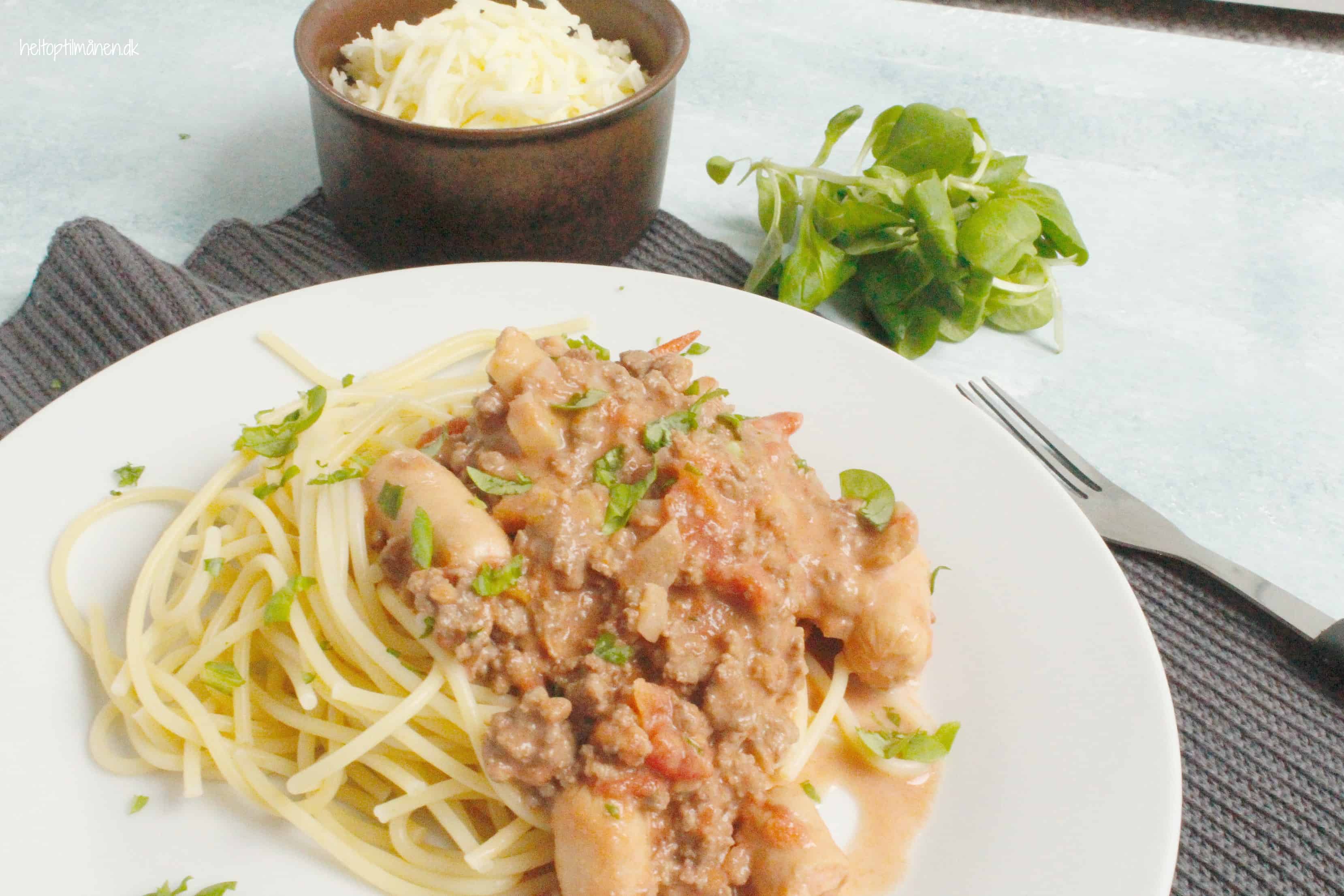 Spaghetti med kødsovs