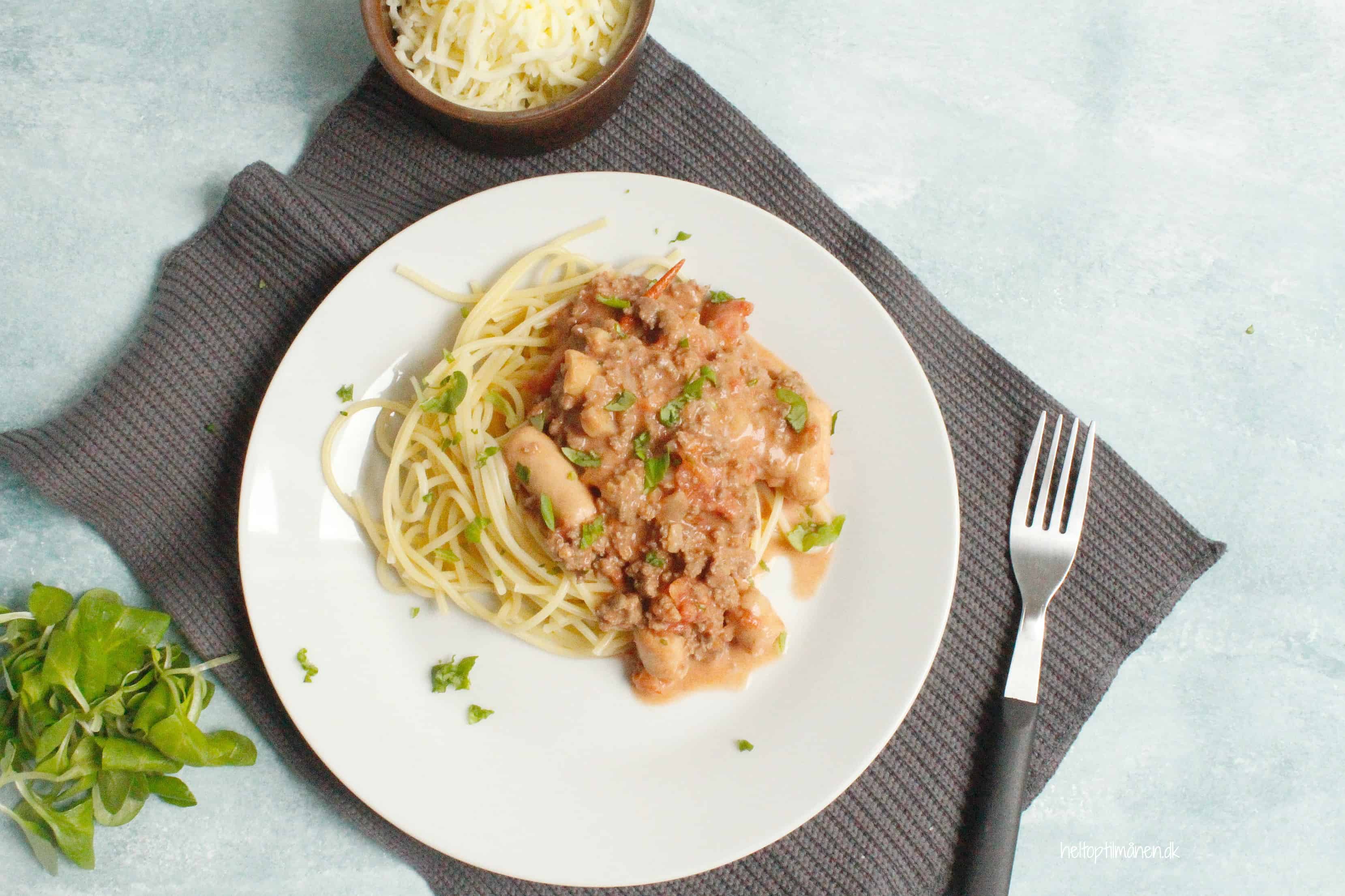 Spaghetti med kødsovs